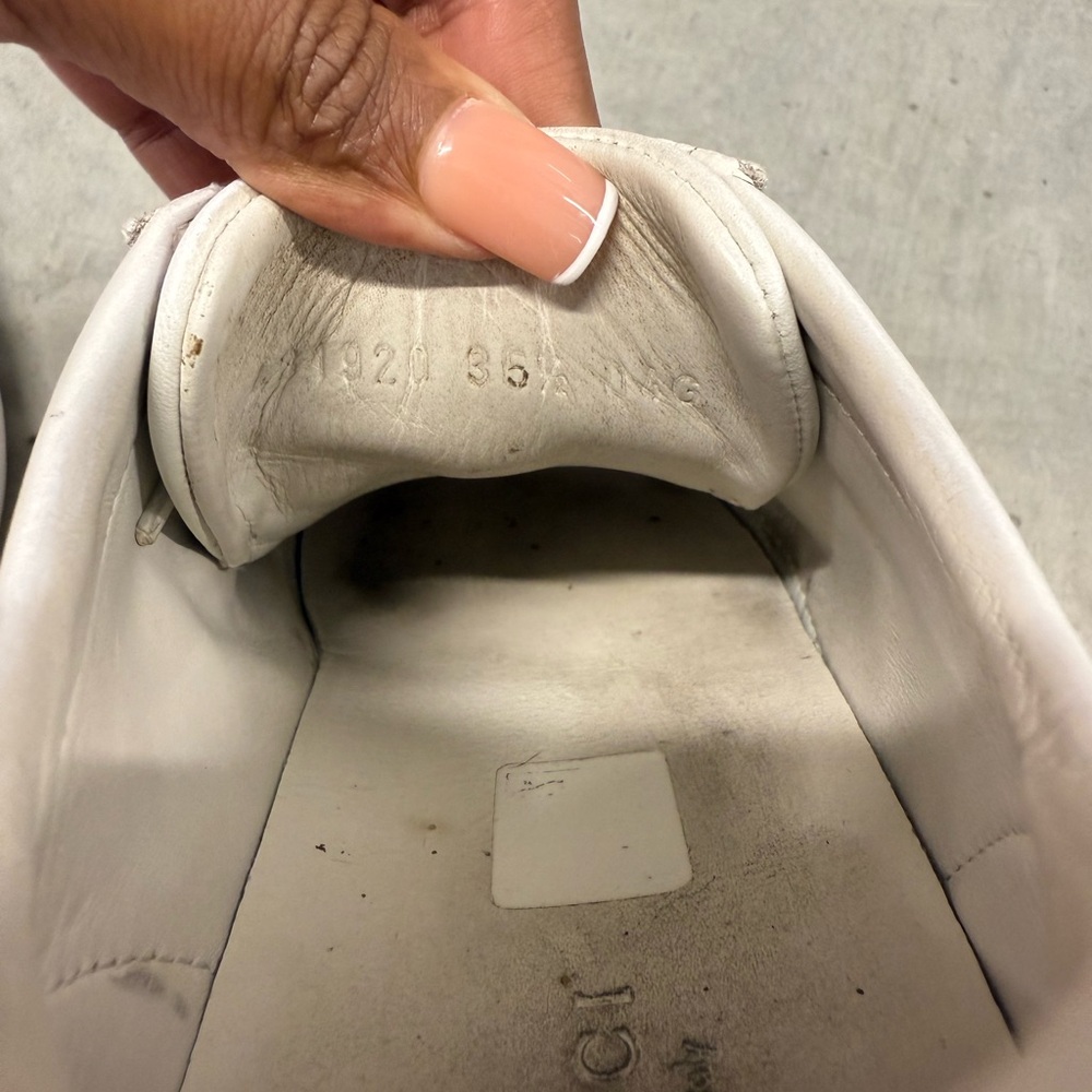Gucci White Leather Ace Sneakers - Picture 4 of 4